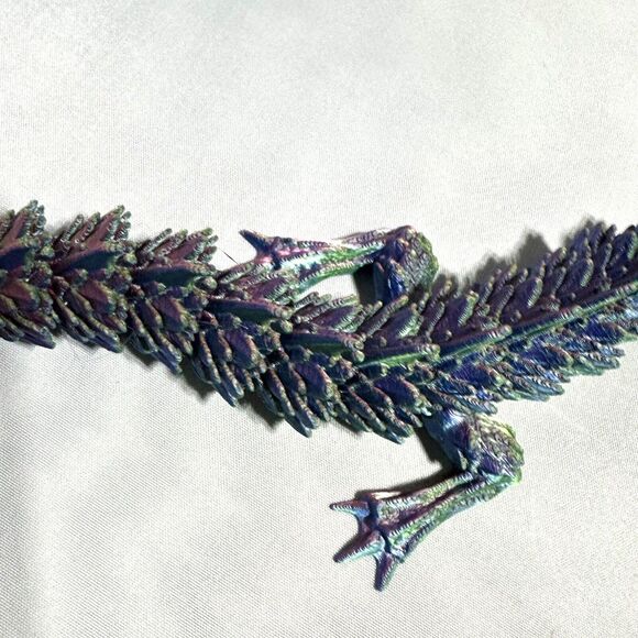 3D Printed Dragon Full Articulated Fidget Toys 17.5 “ Inches Figure Whiskers - Picture 4 of 5